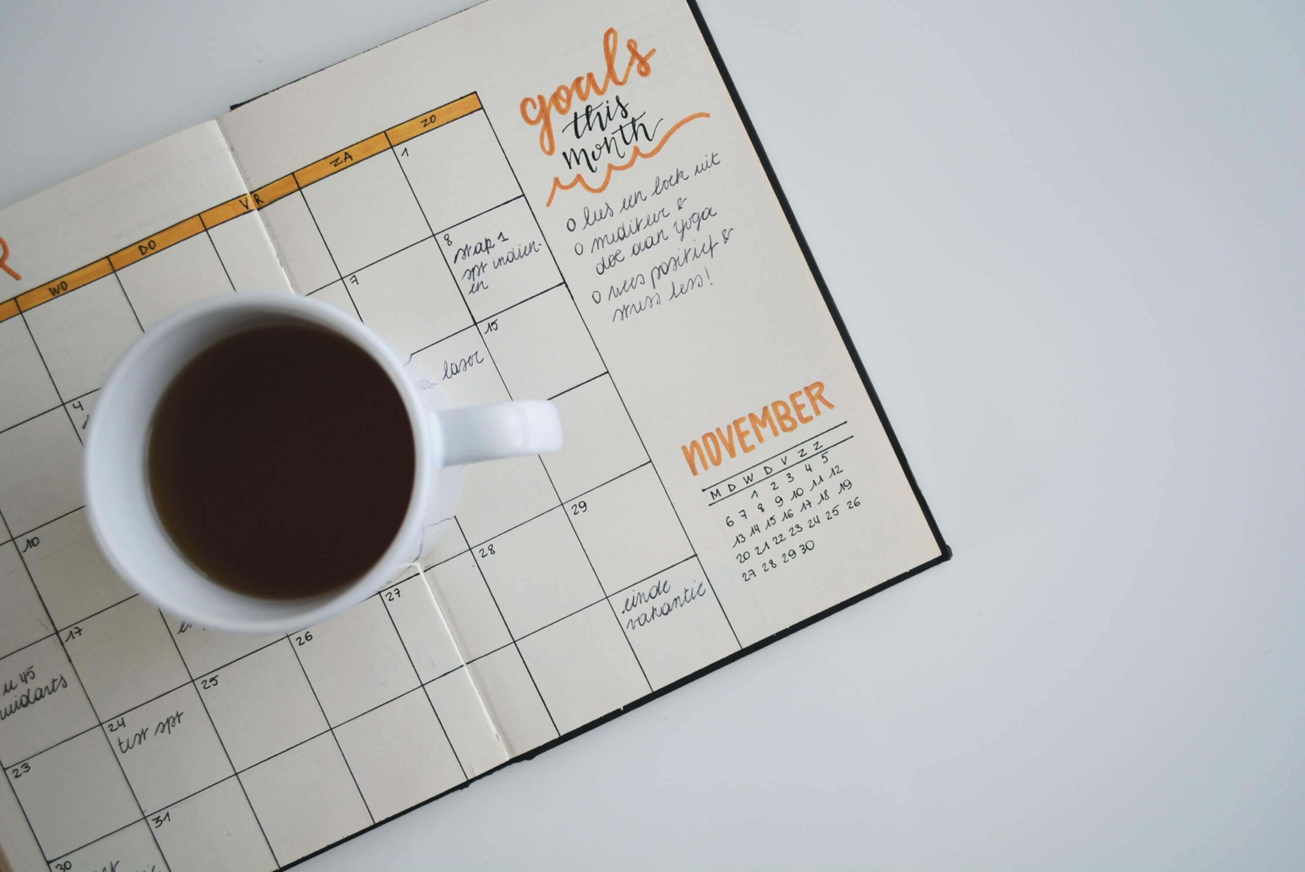 goal setting in a planner